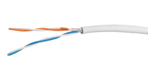 כבל טלפון 2C×0.5 נחושת מוצקה, 200 מטר CAT3 לשירותי קול ו-DSL