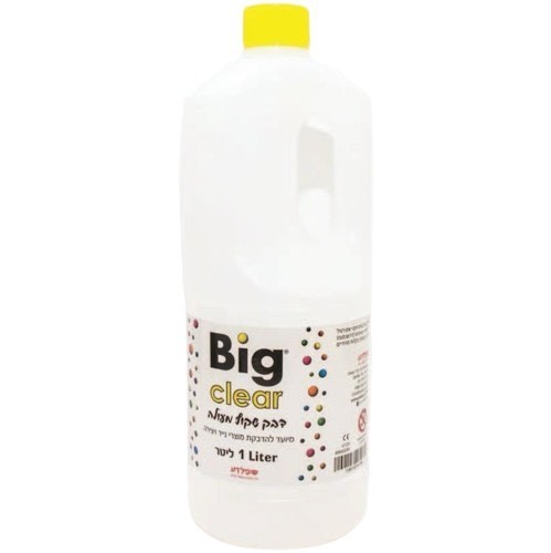 דבק ביג קליר 1 ליטר דבק שקוף Big Clear דבק שקוף מעולה