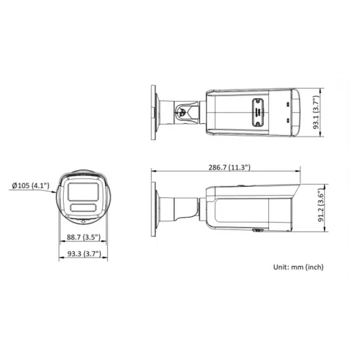 מצלמת צינור IP 8MP דגם DS-2CD2T87G2H-LISU/SL2 מבית HikVision