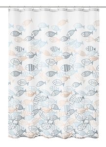 וילון פוליאסטר לאמבטיה 180x200 סמ Sardinas - צבעוני