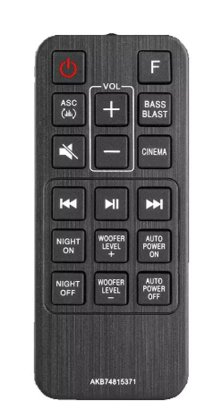 שלט תואם רחוק לסמסונג סאונד בר LG SOUND BAR