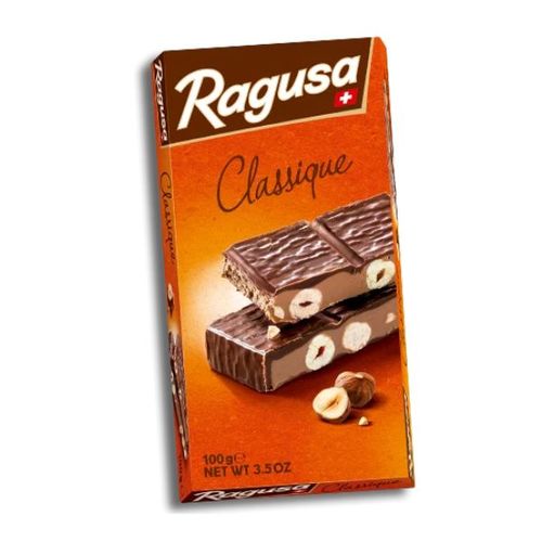 טבלת שוקולד חלב ואגוזים 100 גרם RAGUSA