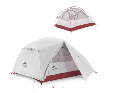 אוהל תרמילאים קל משקל ל  1-2 אנשים ל 4 עונות דגם 2 NATUREHIKE STAR RIVER
