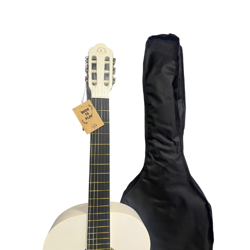 גיטרה קלאסית LC30 בצבע לבן מאט כולל תיק Legrand