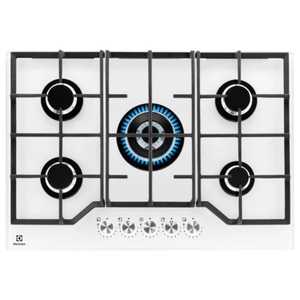 כיריים גז 75 ס"מ זכוכית לבנה Electrolux KGG75362W