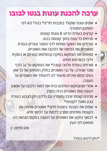 מארז אפייה חוויתי - הכנת 8 עוגות בנטו לבובו