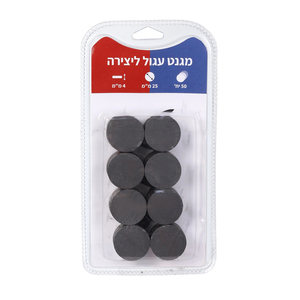 מגנט עגול קוטר 25 מ"מ עובי 4 מ"מ 50 יח'