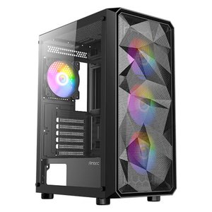 מארז ANTEC AX83 RGB Elite , כולל עיצוב ייחודי וביצועי קירור מעולים, מגיע עם 3 מאווררי RGB במצב קבוע בגודל 120 מ"מ מלפנים + מאוורר RGB במצב קבוע בגודל 120 מ"מ מאחור.