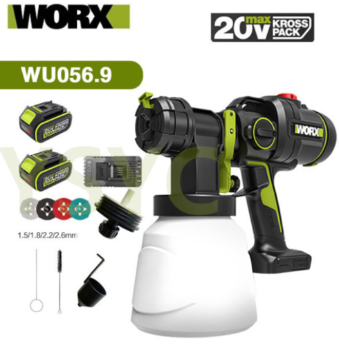 אקדח ריסוס צבע נטען 20V WORX WU056.9 [ גוף בלבד ] 