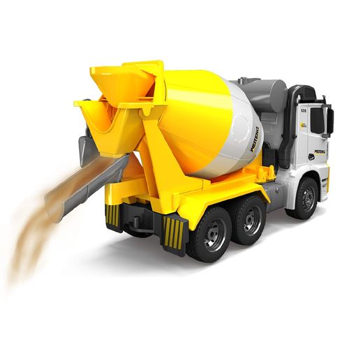 משאית מערבל בטון גדולה 1:18 עם שלט רחוק וטעינת USB