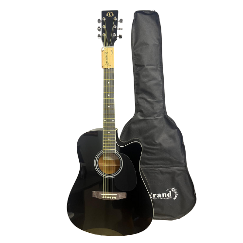 גיטרה אקוסטית CUTAWAY בצבע שחור מבית LEGRAND LA41CBK