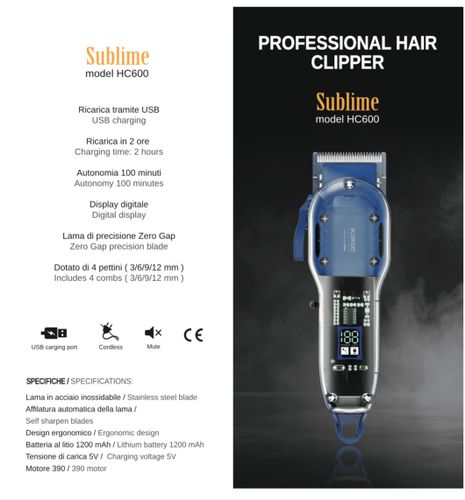 מכונת תספורת SCHWERT SUBLIME HC600