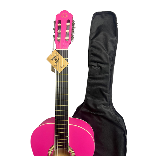 גיטרה קלאסית בצבע ורוד מאט LC30 כוללת תיק מבית LEGRAND