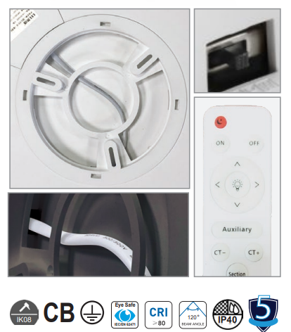 פאנל לד עגול NEXT 30W גוון אור משתנה (CCT) - לבן
