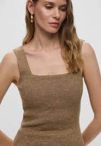 Linen-blend knit top Colour: Light Nymph Lurex