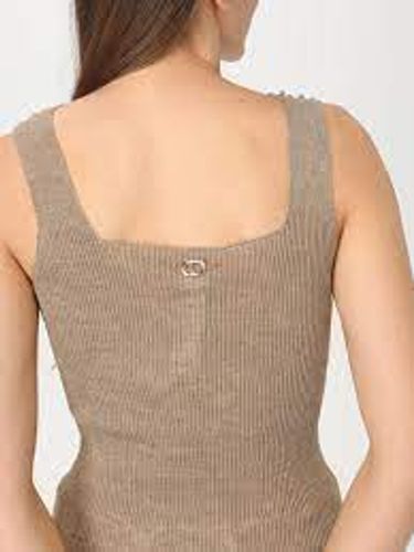 Linen-blend knit top Colour: Light Nymph Lurex