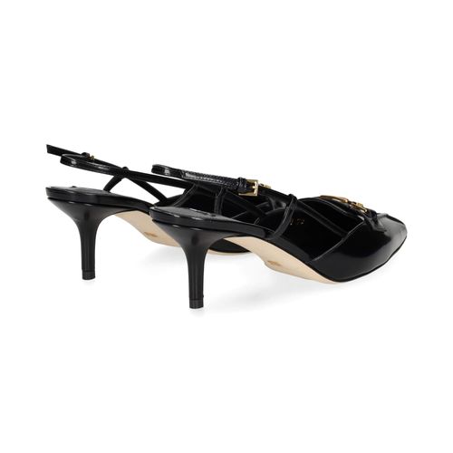 Leather slingback with horsebit - COLOR YELLOW
