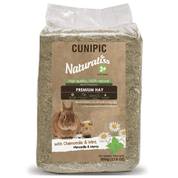 קוניפיק Cunipic חציר פרימיום קמומיל מנטה 500 גרם