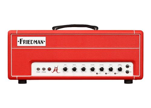 מגבר ראש מנורות Friedman JEL-50 JAKE E LEE SIGNATURE 2 CHANNEL 50W ALL TUBE EL34 TUBES SERIES FX LOOP RED TOLEX WHITE PIPING