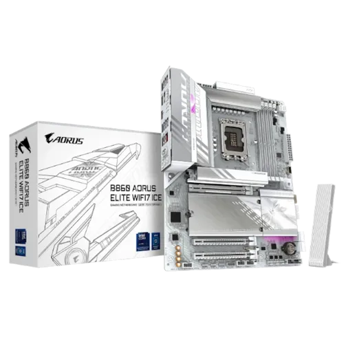 תמונה של לוח למעבד דור 15 Gigabyte B860 A ELITE WIFI7 ICE ATX 2.5GB LAN