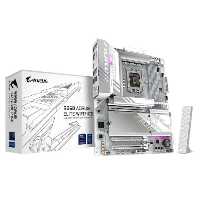 לוח למעבד דור 15 Gigabyte B860 A ELITE WIFI7 ICE ATX 2.5GB LAN