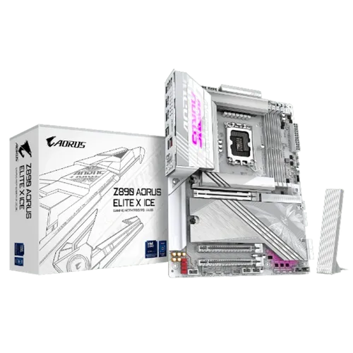 תמונה של לוח לאינטל דור 15 Gigabyte Z890 AORUS ELITE X ICE ATX LGA1851