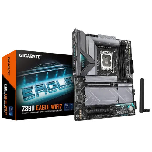 תמונה של לוח לאינטל דור 15 Gigabyte Z890 EGALE WIFI7 BT 4XM.2 Slots ATX LG
