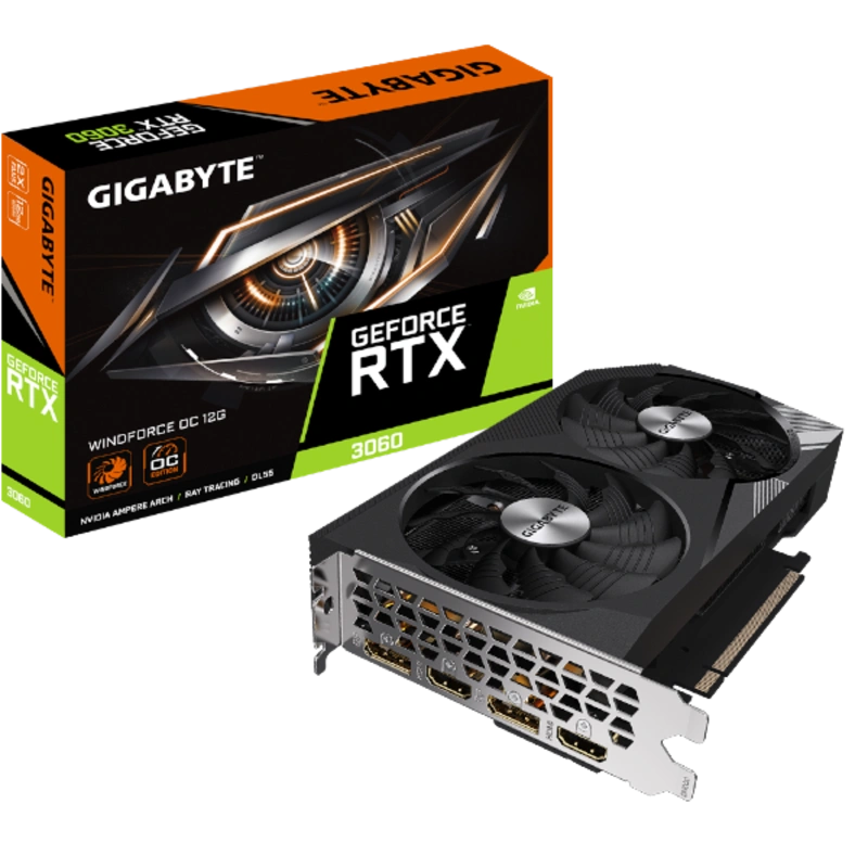 כרטיס מסך OC 12GB Rev 2.0  Gigabyte RTX 3060 Windforce 2