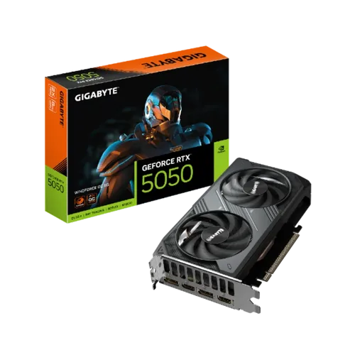 תמונה של כרטיס מסך Gigabyte GeForce RTX 5050 WindForce OC 8GB 2xDP 2xHDMI