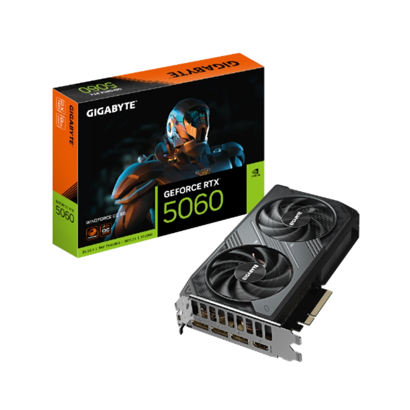 כרטיס מסך Gigabyte GeForce RTX 5060 WindForce 2 OC 8GB