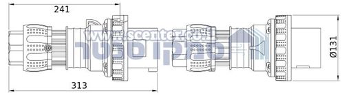 תקע נייד ישר HP‏ - IP66/IP67/IP68/IP69‏ - 3P+N+E‏ 125A‏ ‎346-415V‏ 50/60HZ - אדום - 6H - הידוק עקיף Gewiss