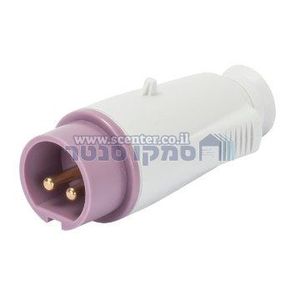 תקע נייד ישר - IP44‏ - 2P‏ 16A‏ ‎20-25V‏ ‎50-60HZ - סגול - n.r.‎ - חיווט הברגה Gewiss