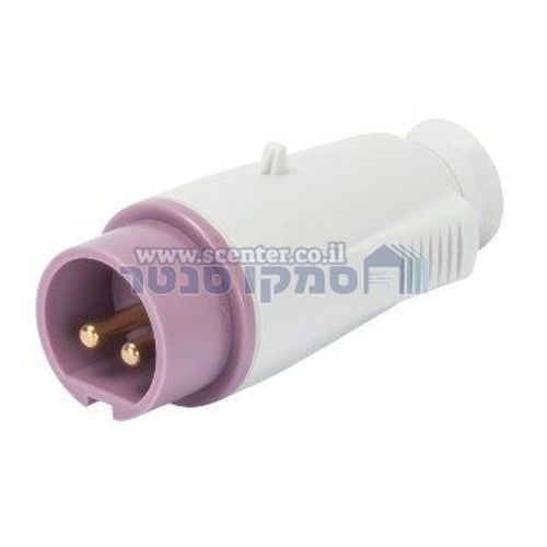 תקע נייד ישר - IP44‏ - 2P‏ 32A‏ ‎20-25V‏ ‎50-60HZ - סגול - n.r.‎ - חיווט הברגה Gewiss