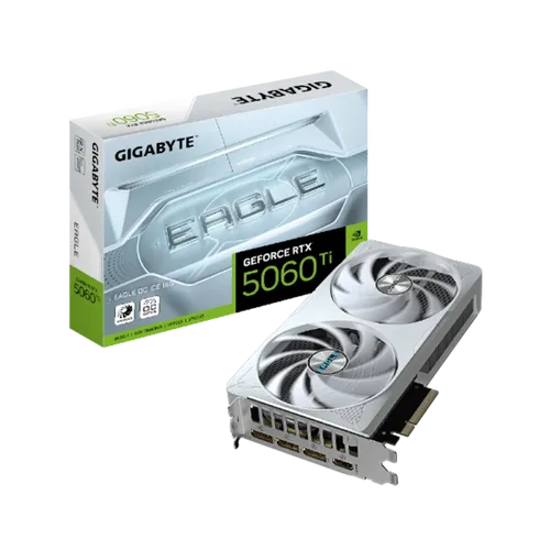 תמונה של כרטיס מסך Gigabyte RTX 5060 Ti Eagle OC ICE 16GB White