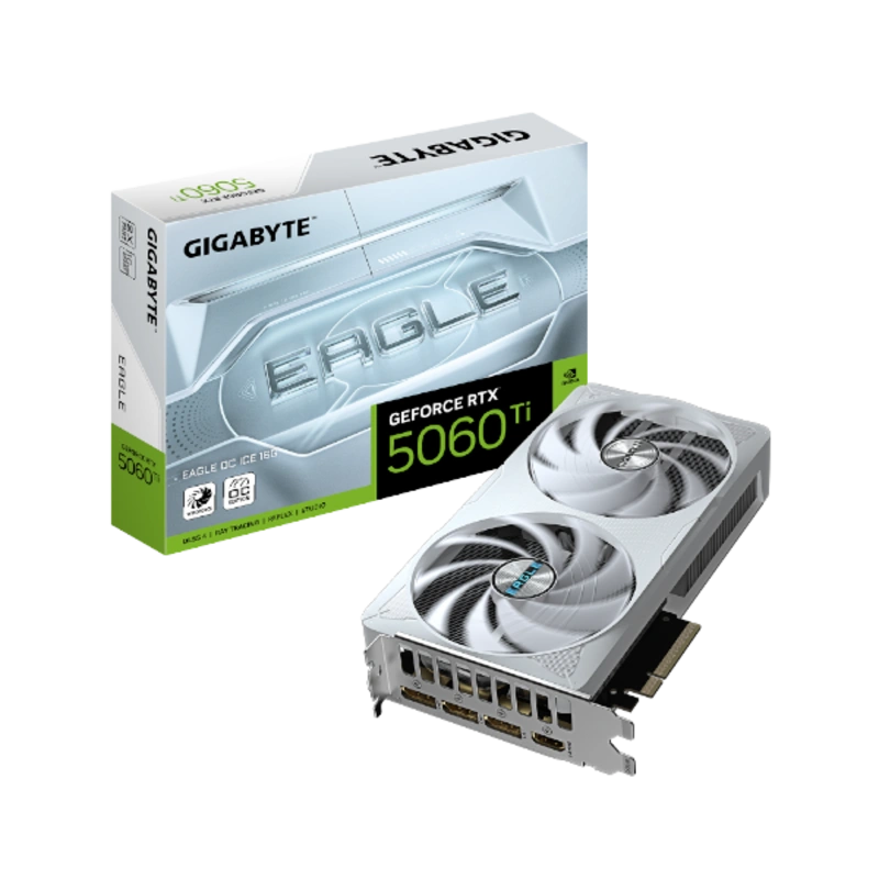 כרטיס מסך Gigabyte RTX 5060 Ti Eagle OC ICE 16GB White