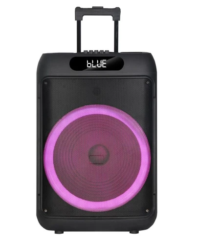 בידורית קריוקי ניידת 15 אינץ' עם תאורת RGB ועם זוג מיקרופונים אלחוטיים דגם JBR-1505