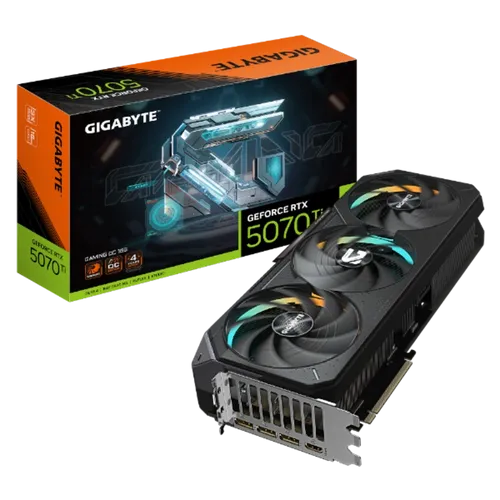 תמונה של כרטיס מסך GIGABYTE GeForce RTX 5070 Ti GAMING OC 16G