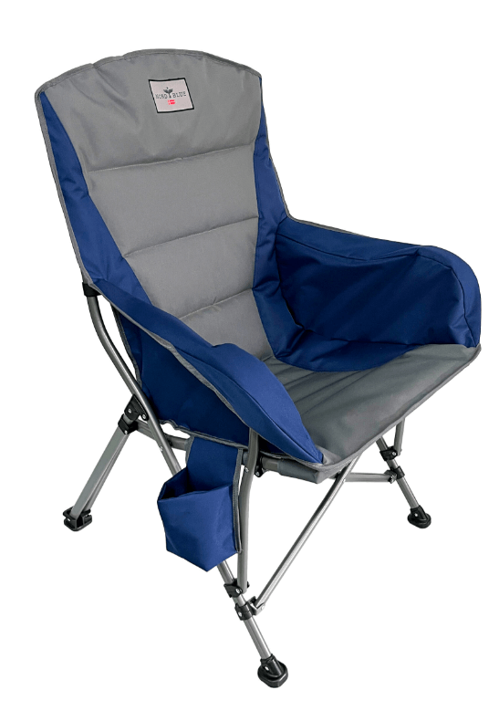 כיסא מתקפל דגם Malibu Comfort Deluxe אפור/כחול