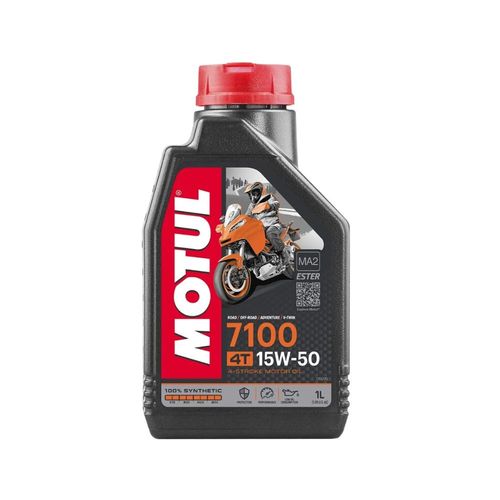 שמן מנוע MOTUL 7100 15W50 לאופנועים - סינתטי מלא לצריכת ביצועים גבוהים