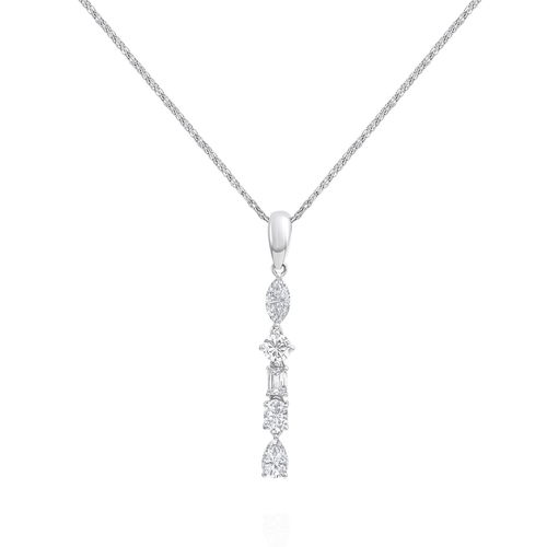 שרשרת ותליון מפל יהלומים 2.19ct זהב 14K