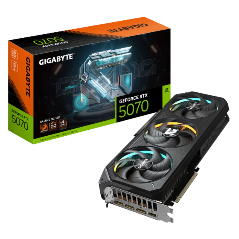 כ.מסך GIGABYTE GeForce RTX 5070 GAMING OC 12G