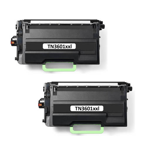 זוג 2 יחידות טונר שחור תואם Brother TN3601XXL 