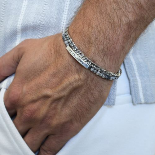 צמיד חריטה לגבר – ג'ייד