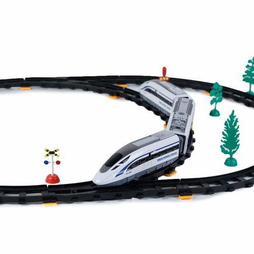 רכבת נוסעים מהירה דו כיוונית עם שלט רחוק 39 אביזרים עם אורות וצלילים