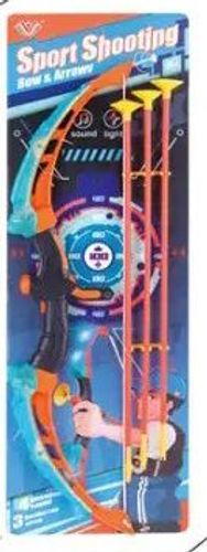 חץ וקשת עם אורות ו 3 חצים עם ואקום ומטרה 