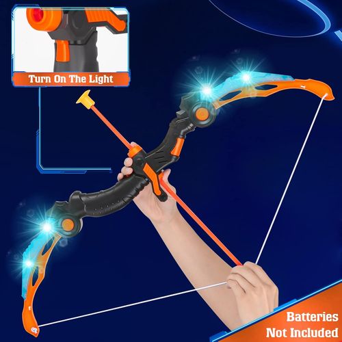 חץ וקשת עם אורות ו 3 חצים עם ואקום ומטרה 