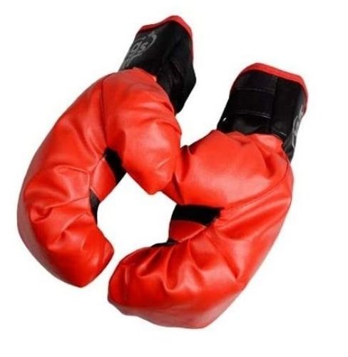 סט אגרוף עם כדור על עמוד קפיצי לילדים כולל זוג כפפות