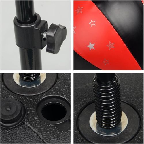 סט אגרוף עם כדור על עמוד קפיצי לילדים כולל זוג כפפות