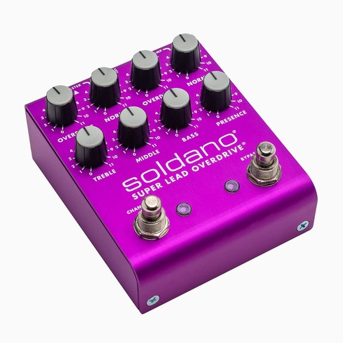 אפקט אוברדרייב SOLDANO SLO PLUS PEDAL DUAL CHANNEL SUPER LEAD OVERDRIVE PURPLE