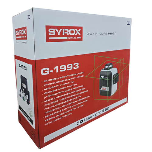פלס לייזר ירוק 360 מעלות SYROX G-1993 סיירוקס
